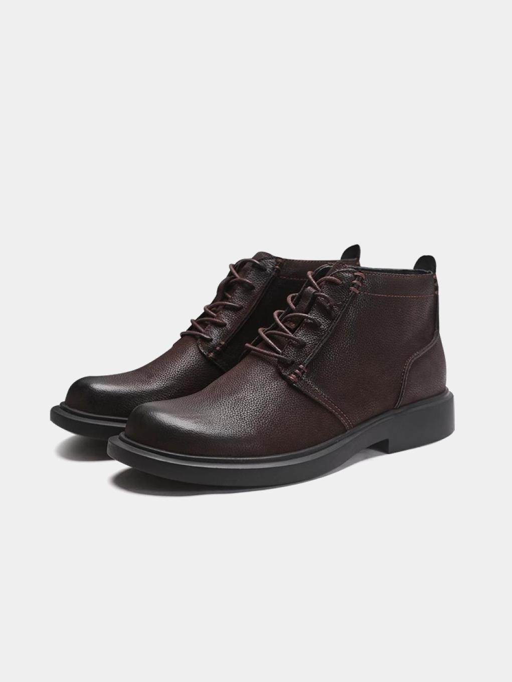 Pebbled Leather Chukka Boots BF05 - Trostoo