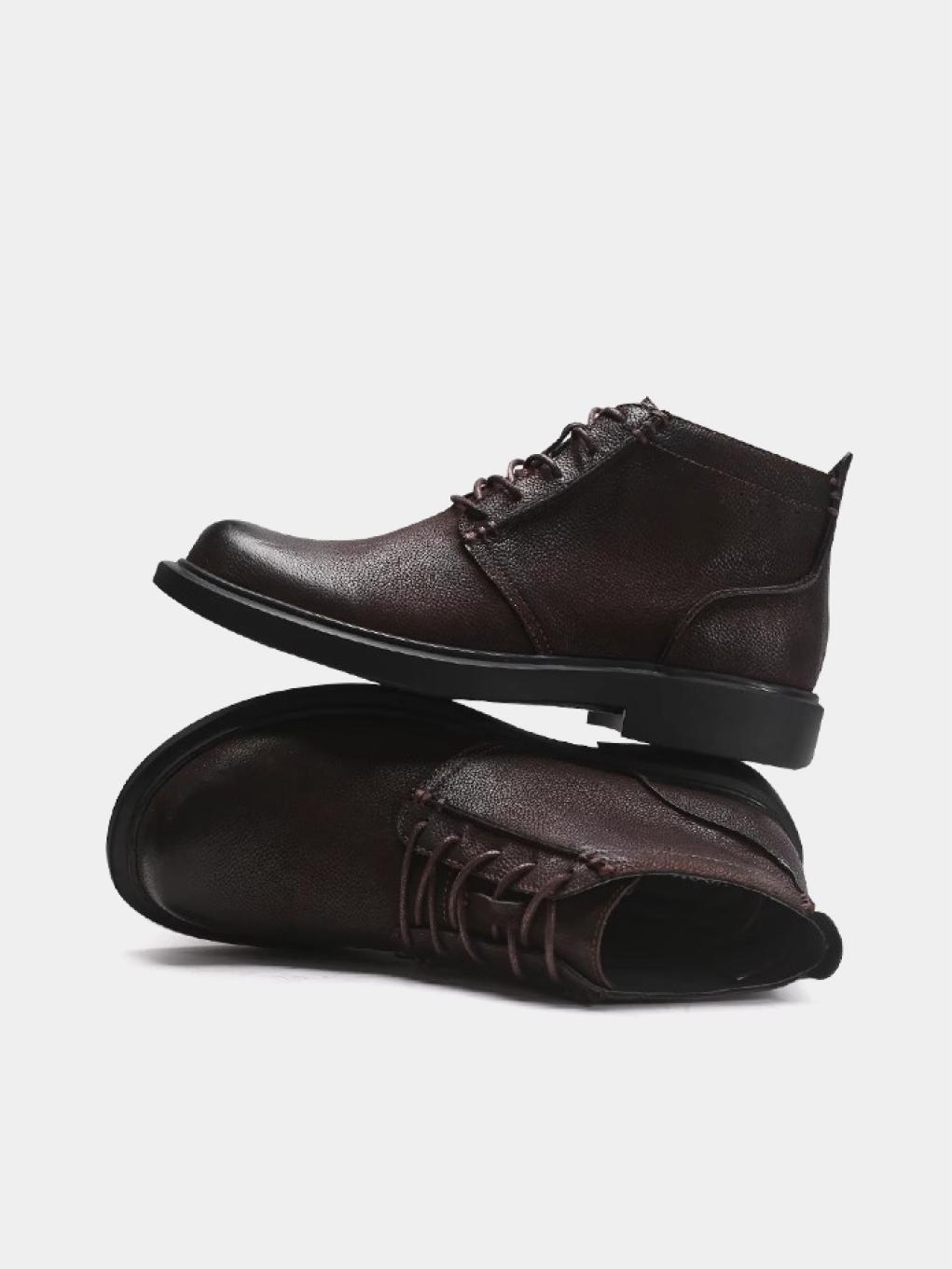 Pebbled Leather Chukka Boots BF05 - Trostoo