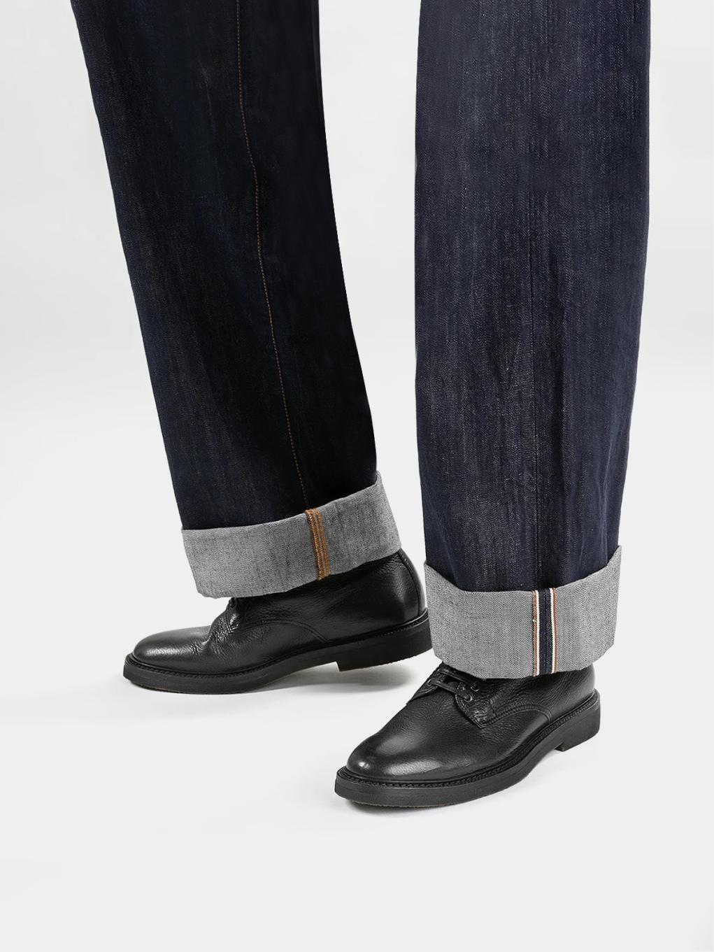 Pebbled Leather Workwear Boots BF06 - Trostoo
