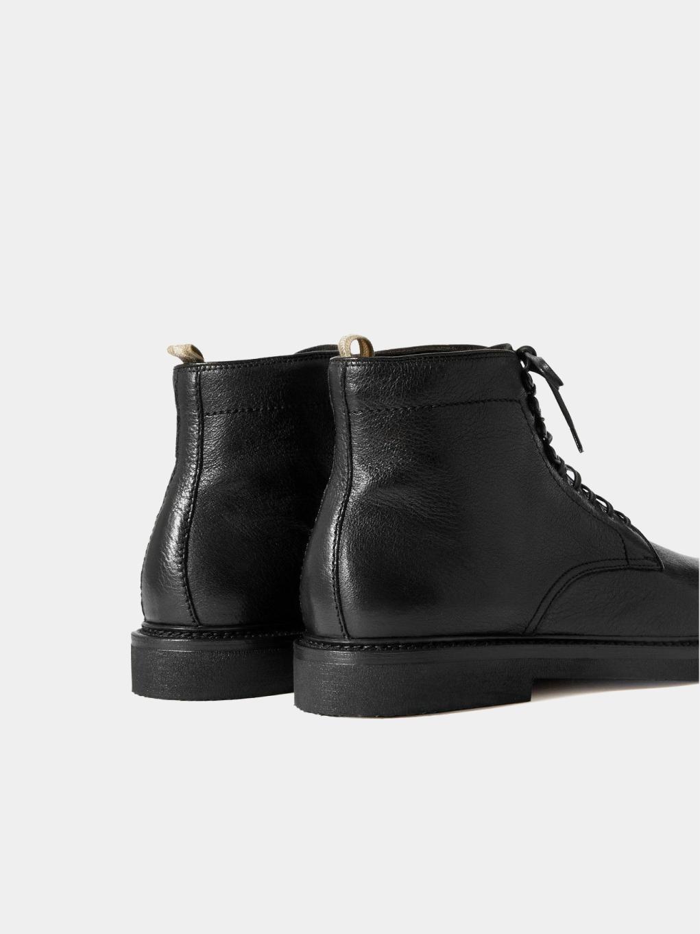 Pebbled Leather Workwear Boots BF06 - Trostoo