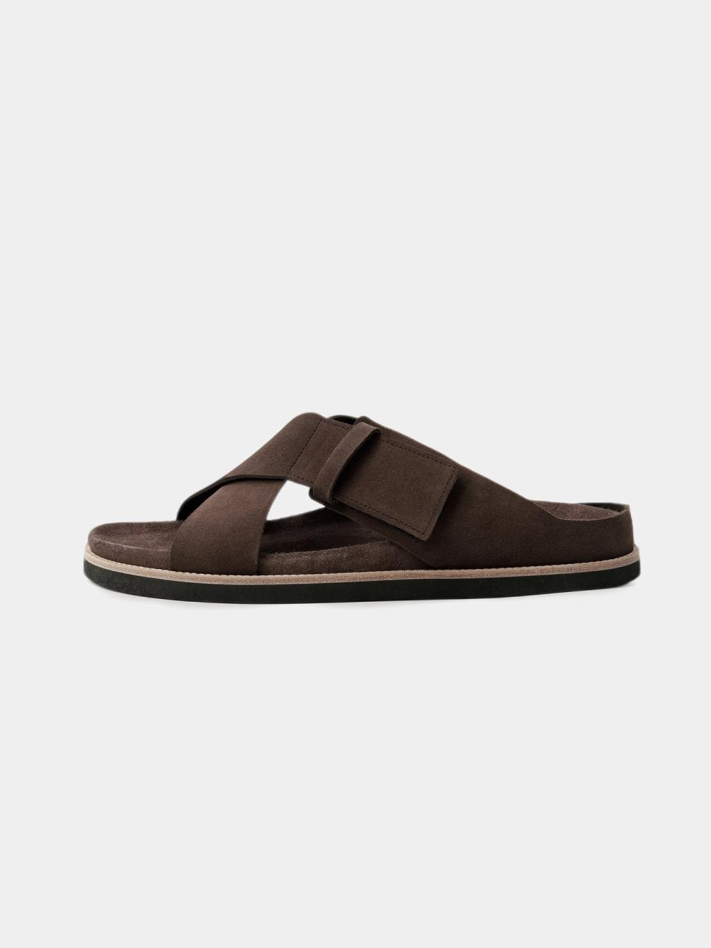 Suede Cross Strap Platform Sandals E01 - Trostoo
