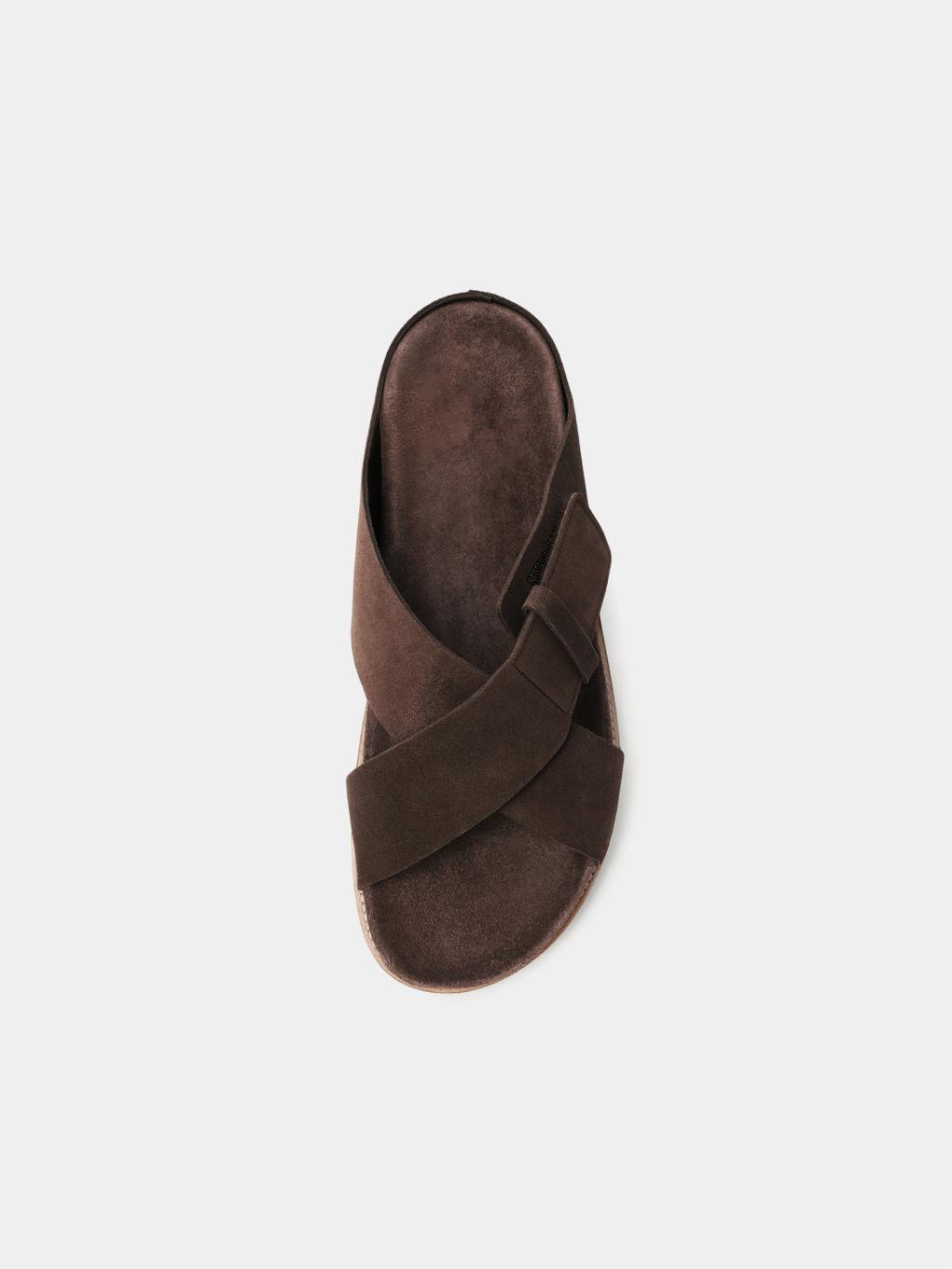 Suede Cross Strap Platform Sandals E01 - Trostoo
