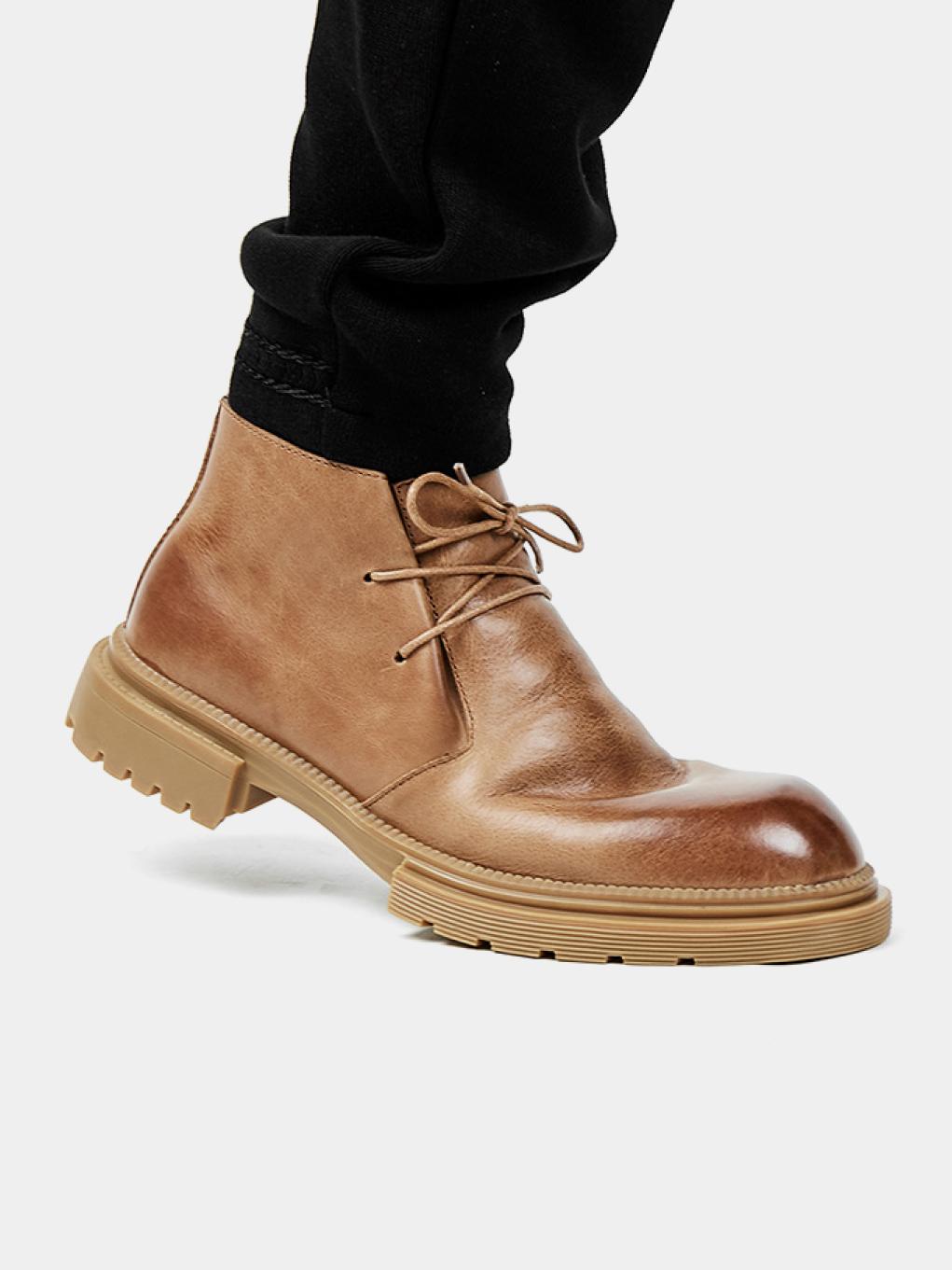 Cowhide Fleece-Lined Work Boots BF02 - Trostoo