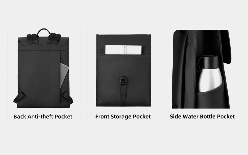 Magnetic Buckle Laptop Backpack T22 - Trostoo
