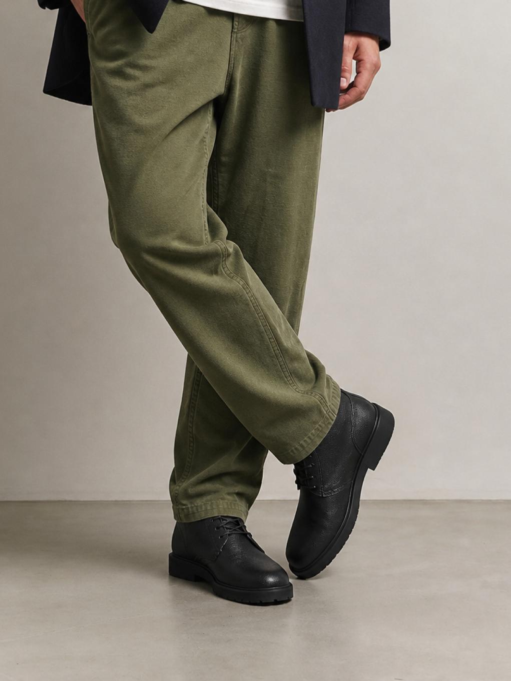 Pebbled Leather Chukka Boots BF05 - Trostoo