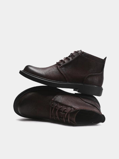 Pebbled Leather Chukka Boots BF05 - Trostoo