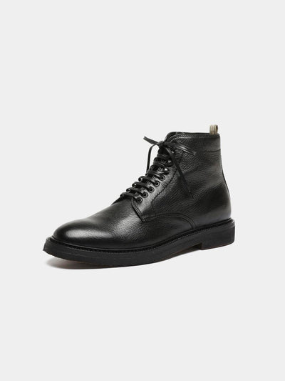 Pebbled Leather Workwear Boots BF06 - Trostoo