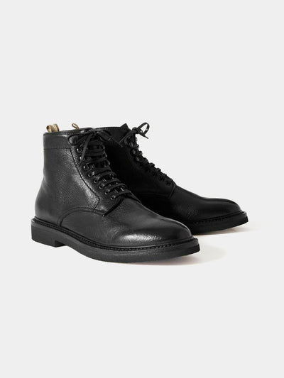 Pebbled Leather Workwear Boots BF06 - Trostoo