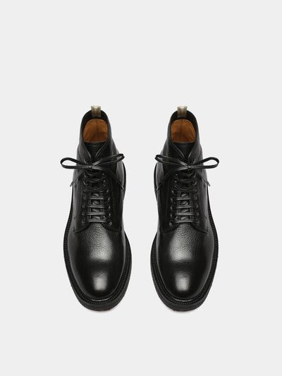 Pebbled Leather Workwear Boots BF06 - Trostoo