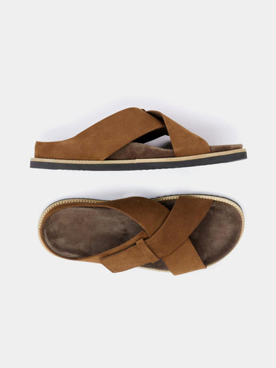 Suede Cross Strap Platform Sandals E01 - Trostoo