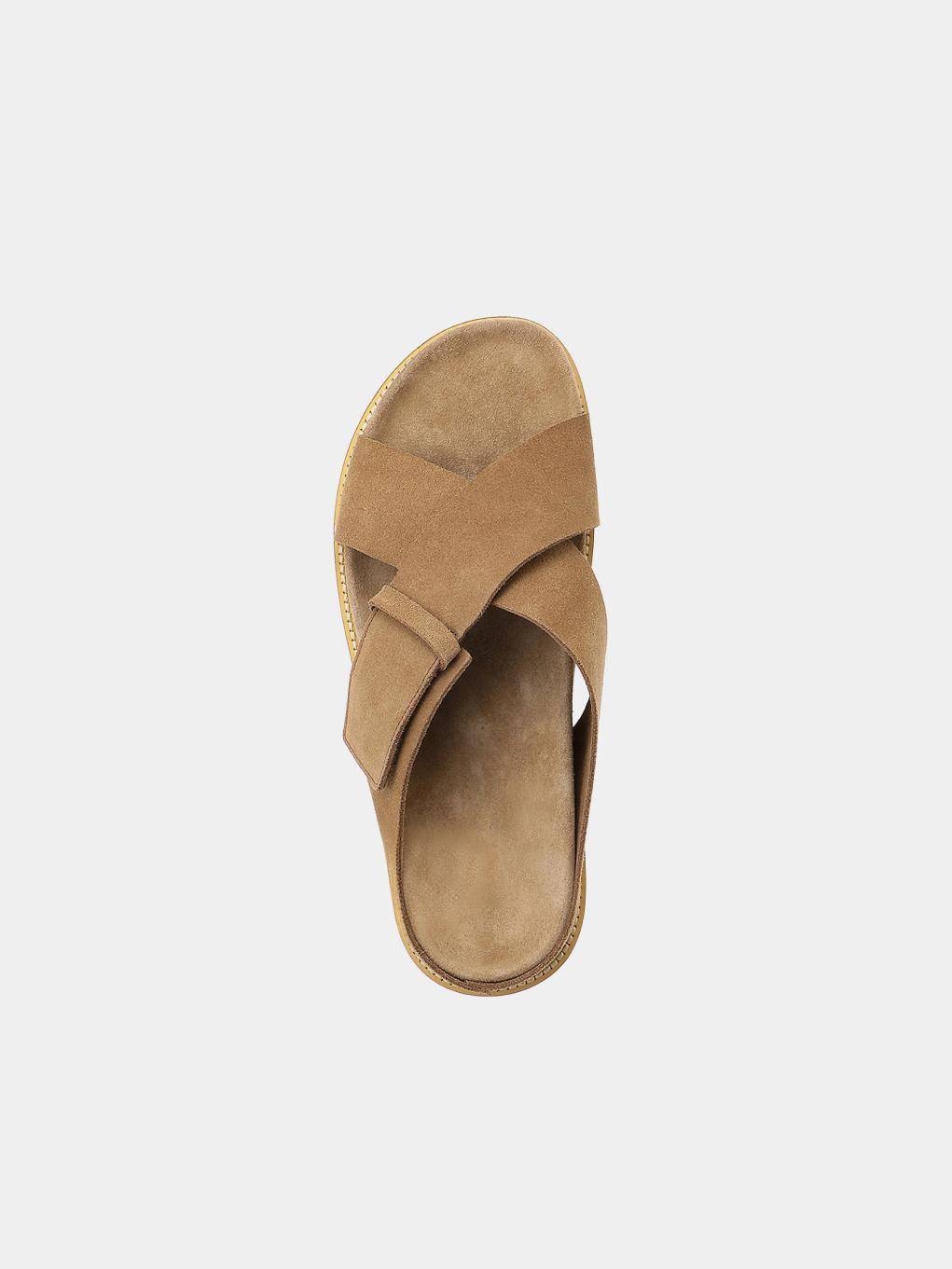 Suede Cross Strap Platform Sandals E01 - Trostoo