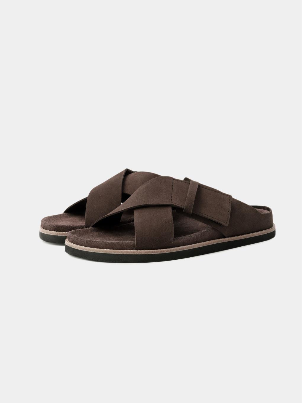 Suede Cross Strap Platform Sandals E01 - Trostoo